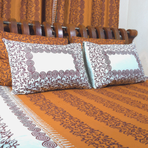 100% Fine Fabric Cotton Block Printed BedSheet | 1 PS BedSheet + 2 Ps Pillow Covers