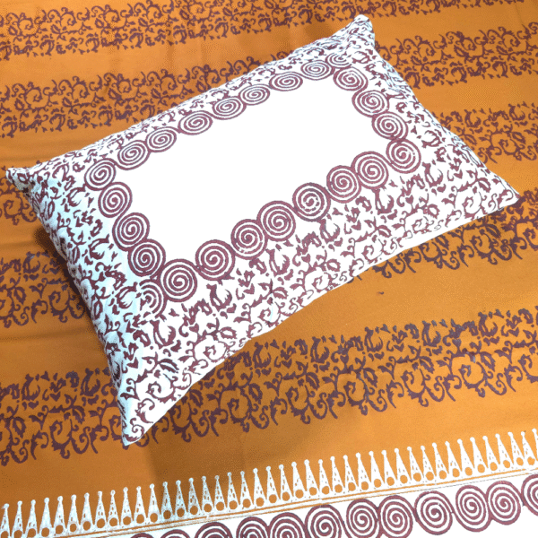 100% Fine Fabric Cotton Block Printed BedSheet | 1 PS BedSheet + 2 Ps Pillow Covers - Image 4